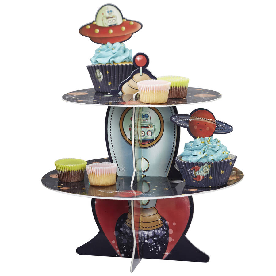 rocket ship cake stand by ginger ray