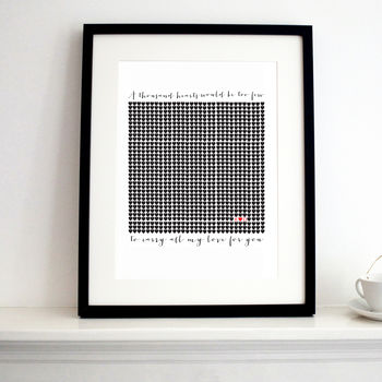 Personalised 'A Thousand Hearts' Print, 2 of 6