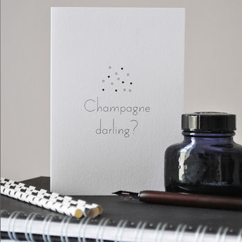 'Champagne Darling?' Congratulations Card, 3 of 6