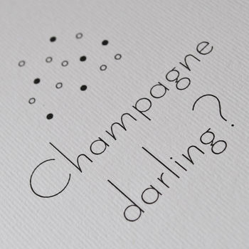 'Champagne Darling?' Congratulations Card, 4 of 6