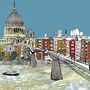 London Print 'Millennium Bridge', thumbnail 2 of 2