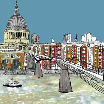 London Print 'Millennium Bridge', 2 of 2