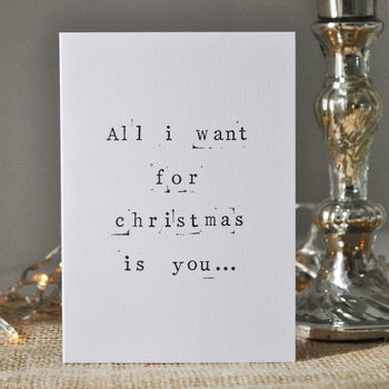 'All I Want…' Single Christmas Card, 3 of 3