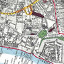 Vintage London Street Map Wallpaper, thumbnail 2 of 3