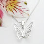Sterling Silver Medium Butterfly Necklace, thumbnail 1 of 6