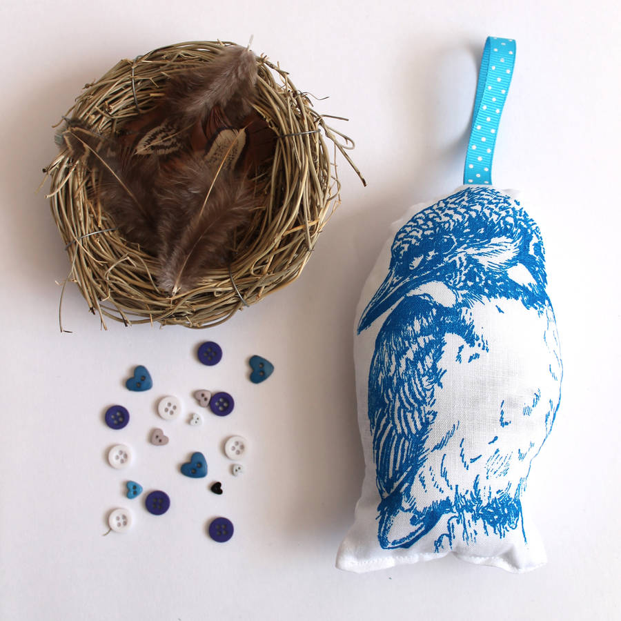 kingfisher lavender bag by feltmeupdesigns