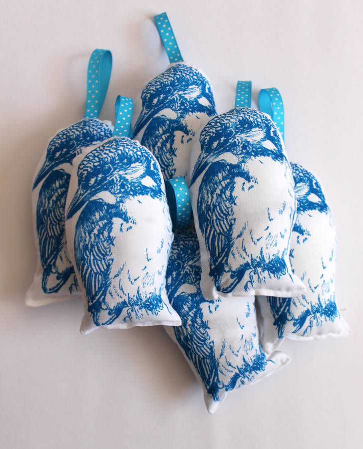 kingfisher lavender bag by feltmeupdesigns