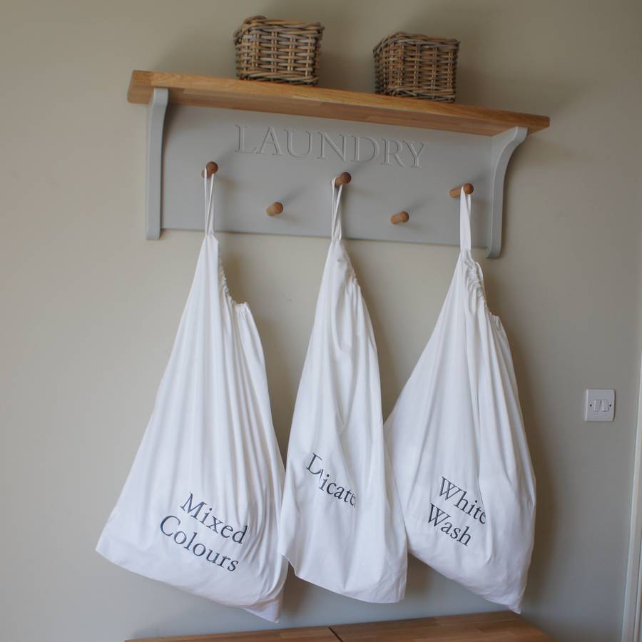 Laundry Rack With Oak Shelf And Pegs By Chatsworth Cabinets ...