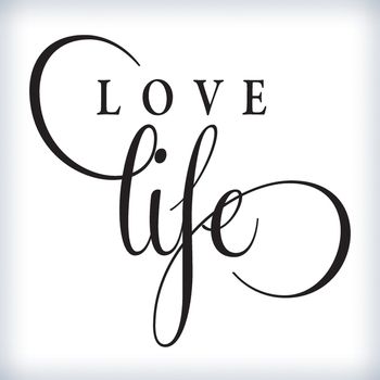'Love Life' Joined Wall Decal, 2 of 3