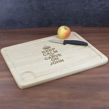 Personalised 'Carve On' Wooden Carving Board, 2 of 2