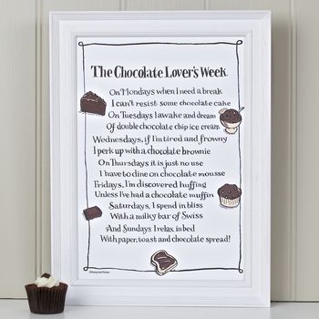 Personalised Chocolate Print With Chocolate Poem, 4 of 5