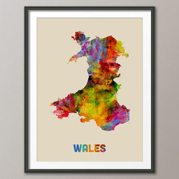 Wales Map Watercolour Print, 5 of 6