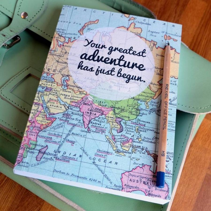 'greatest adventure' journal back to university gift by bookishly ...