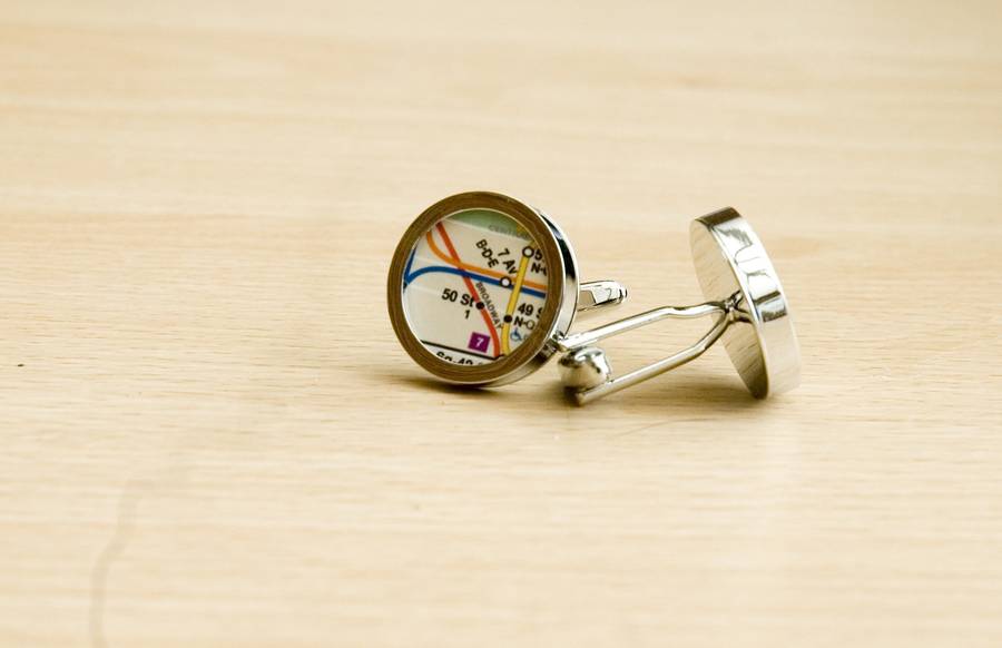 Image of New York Subway Map Cufflinks
