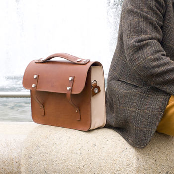 Luxury Handmade Leather Briefcase Satchel, 6 of 11