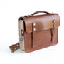 Luxury Handmade Leather Briefcase Satchel, thumbnail 2 of 11