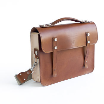Luxury Handmade Leather Briefcase Satchel, 2 of 11