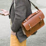 Luxury Handmade Leather Briefcase Satchel, thumbnail 1 of 11