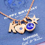 Mixed Charm Birthstone Necklace On Gift Card, thumbnail 3 of 12