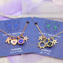 Mixed Charm Birthstone Necklace On Gift Card, thumbnail 9 of 12