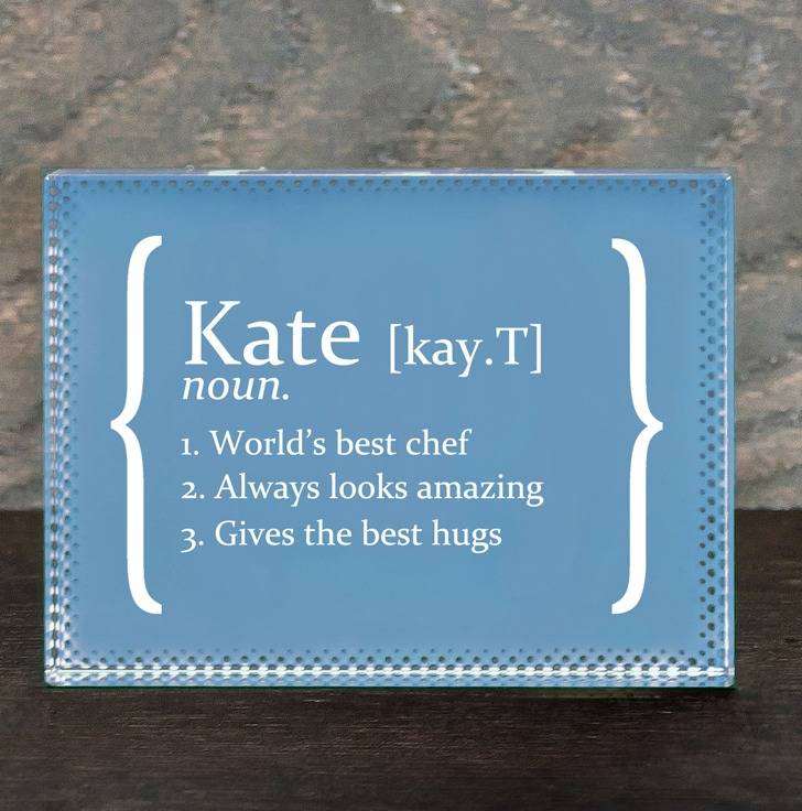 Personalised Definition Paperweight By The Letteroom