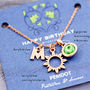 Mixed Charm Birthstone Necklace On Gift Card, thumbnail 7 of 12