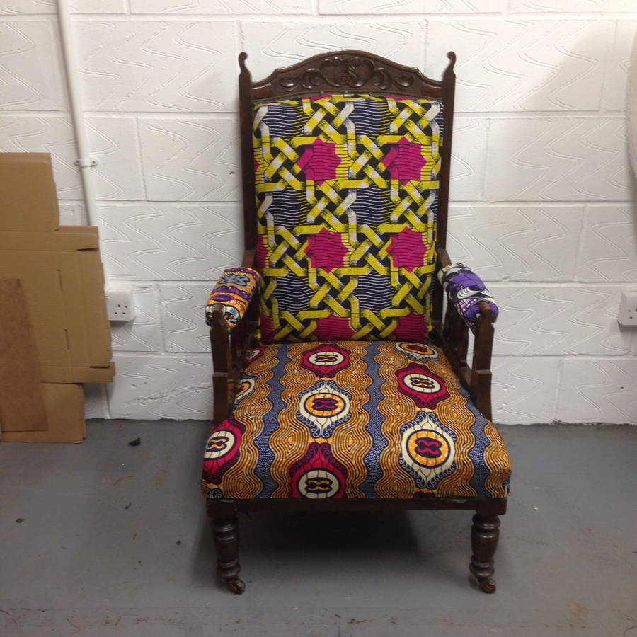 Vintage Tribal Arm Chair, 1 of 2