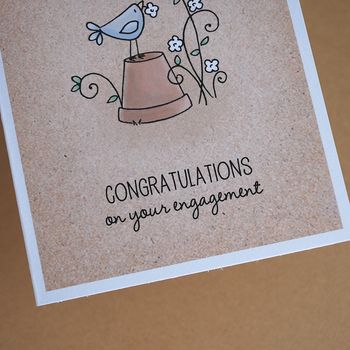 Love Birds, Personalised Engagement Card, 2 of 4