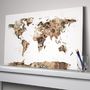World Map Watercolour Sepia Art Print, thumbnail 1 of 3
