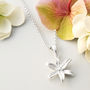 Sterling Silver Lily Flower Star Necklace, thumbnail 1 of 7