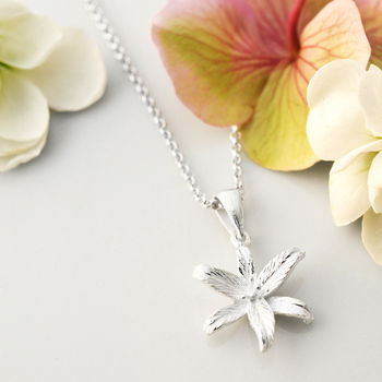 Sterling Silver Lily Flower Star Necklace By Martha Jackson Sterling ...