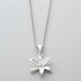 Sterling Silver Lily Flower Star Necklace, thumbnail 4 of 7