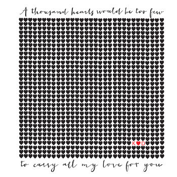 Personalised 'A Thousand Hearts' Print, 5 of 6