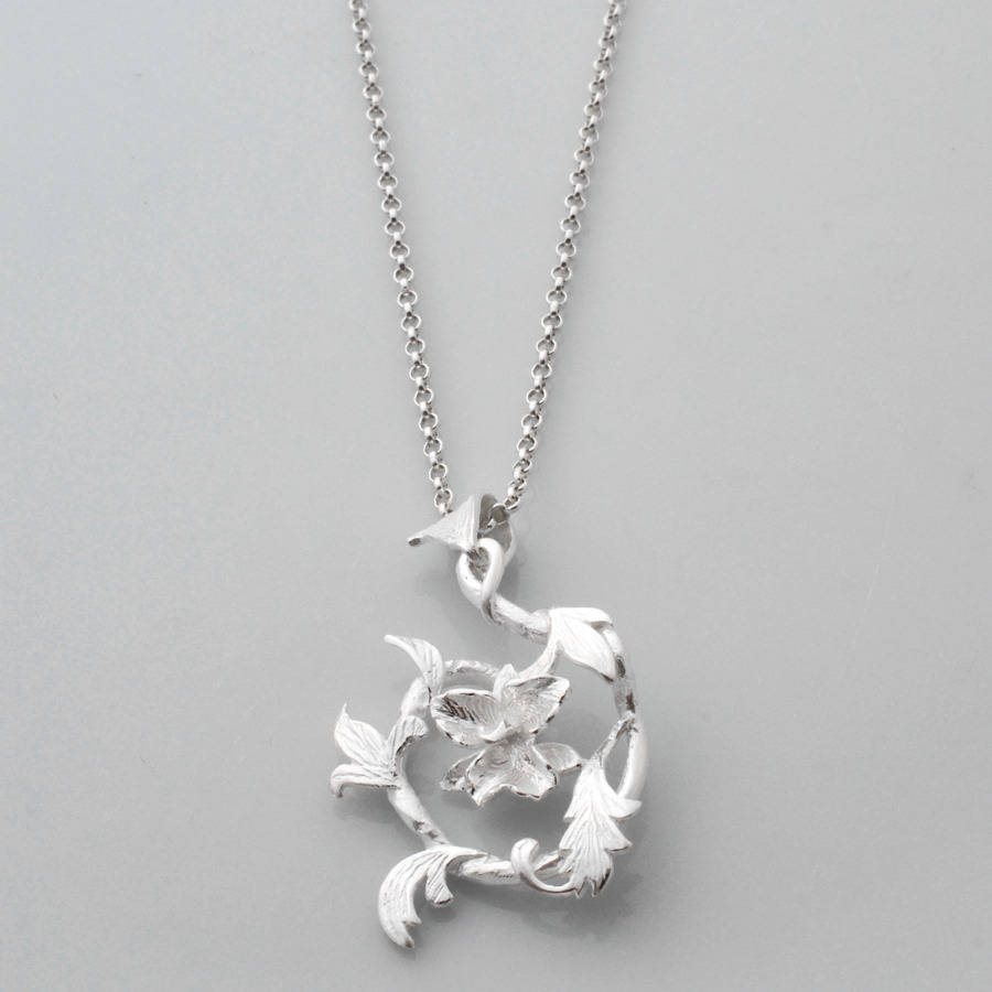 Sterling Silver Flower Swirl Necklace By Martha Jackson Sterling Silver ...