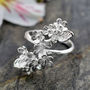 Sterling Silver Forget Me Not Cluster Ring, thumbnail 4 of 7