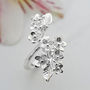 Sterling Silver Forget Me Not Cluster Ring, thumbnail 3 of 7