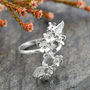 Sterling Silver Forget Me Not Cluster Ring, thumbnail 1 of 7
