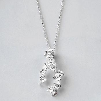 Silver Forget Me Not Cluster Necklace, 4 of 7