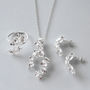 Silver Forget Me Not Cluster Necklace, thumbnail 5 of 7