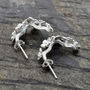Sterling Silver Forget Me Not Cluster Stud Earrings, thumbnail 4 of 8