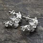 Sterling Silver Forget Me Not Cluster Stud Earrings, thumbnail 2 of 8