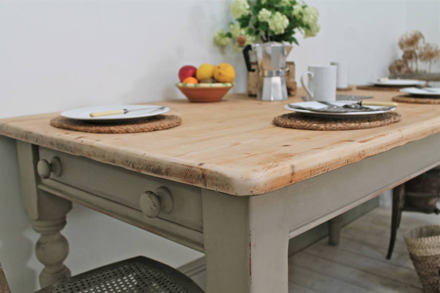 Distressed Pine Country Kitchen Table By Distressed But ...