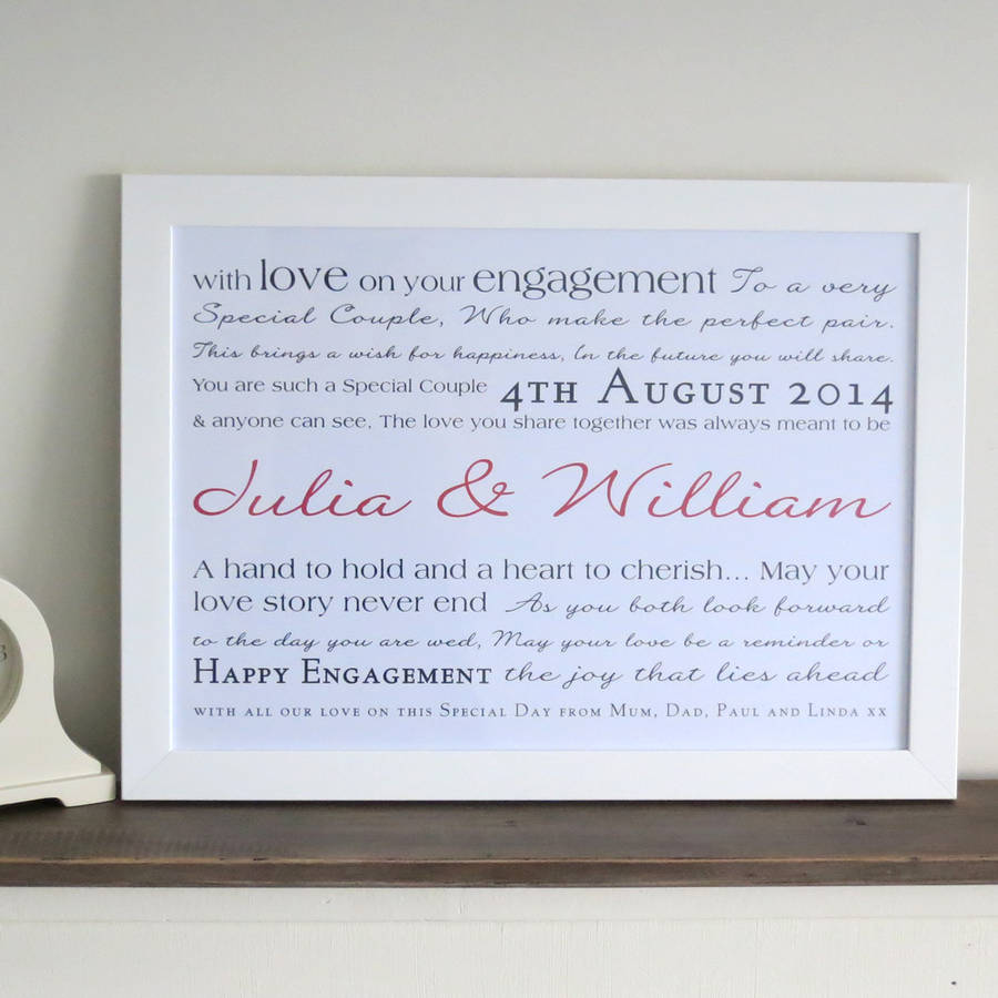 Personalised Engagement Wall Decor By Vintage Designs Reborn