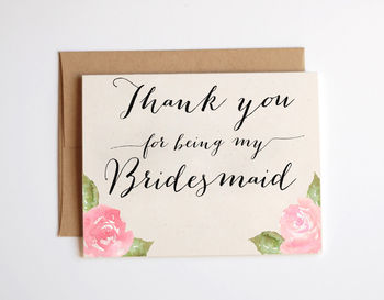 'Thank You For Being My Bridesmaid' Card, 3 of 4