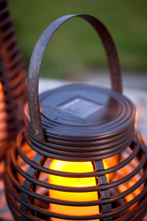 Rattan outdoor lights