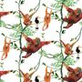 Swinging Orangutans Child's Wallpaper, thumbnail 2 of 2
