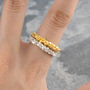 Cubist Gold Plated Silver Jewellery Stacking Ring, thumbnail 2 of 7