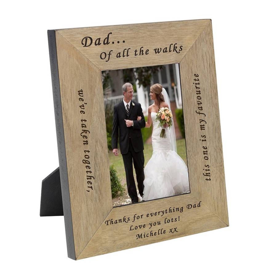 Personalised Keepsake Frame From The Bride To Her Dad By BabyFish