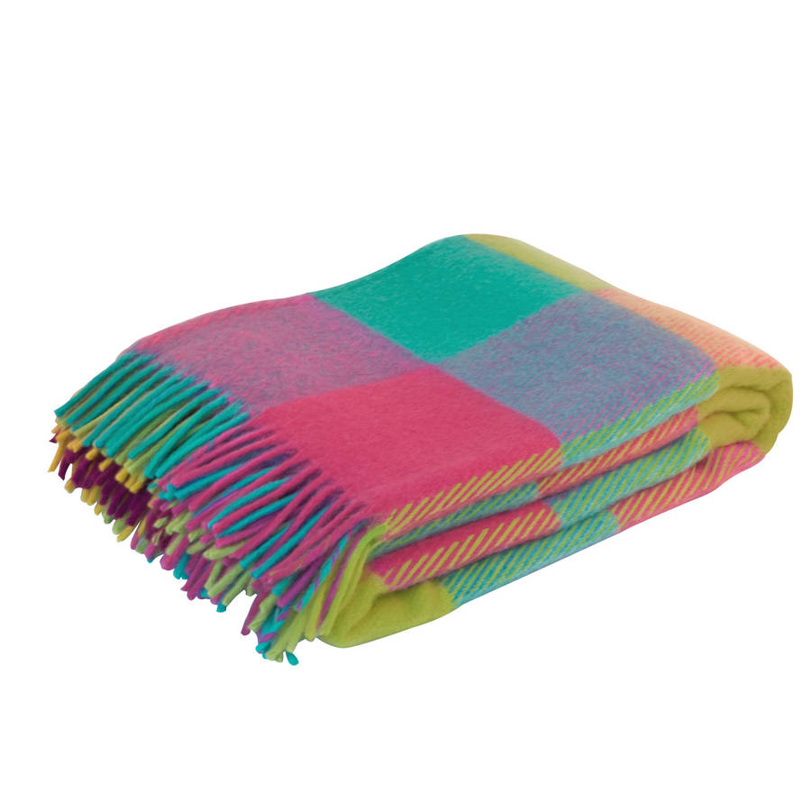 Candy Coloured Wool Throw By Jodie Byrne | notonthehighstreet.com