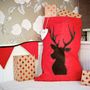 Personalised Red Luxury Reindeer Santa Sack, thumbnail 1 of 3